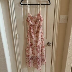 Brand new pink floral midi dress
